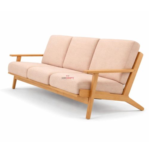 olave teak wood sofa 3 seater side