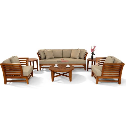 Handy teak wood sofa set