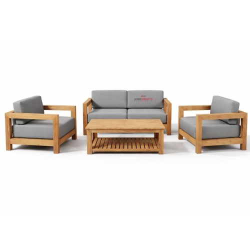 teak line sofa set