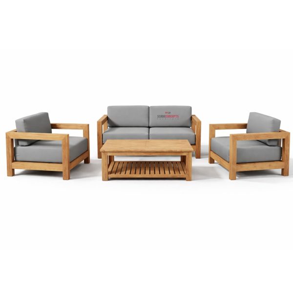 teak line sofa set