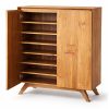 Tannia teak wood shoe cabinet