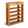 modern wooden shoe rack