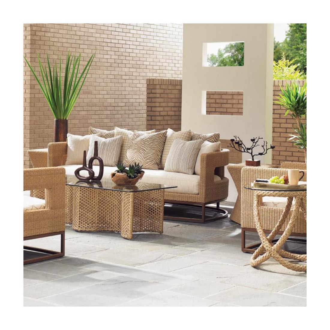 Manila Outdoor Sofa Set Modern Wicker Furniture Scade Concepts