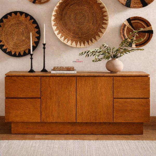 teakwood modern sideboard front