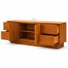 teakwood modern sideboard open