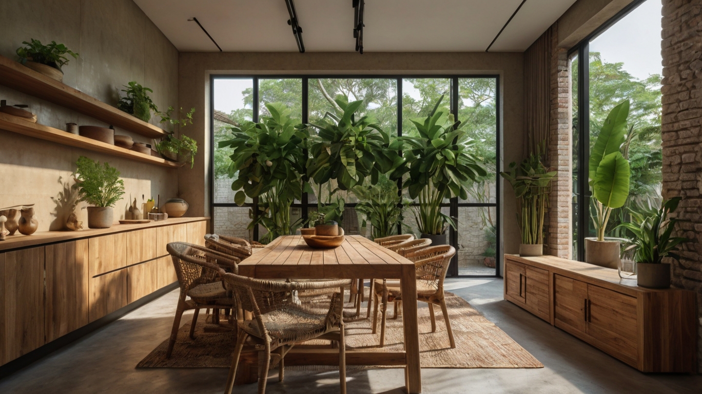 Blogs Stock Photography 8 teak wood and rope or rattan chairs with a 3