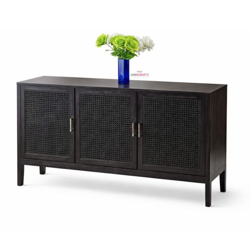 talia teakwood rattan sideboard
