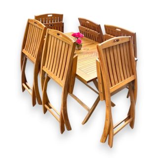 outdoor-denver-teak-folding dining flower