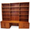 solid wood huge bookshelf with white background