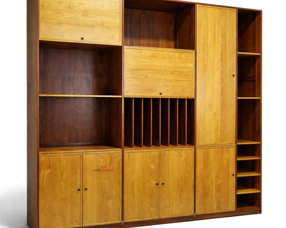 Exclusive teak bookshelf cabinet  1000x800