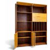 Exclusive teak bookshelf cabinet open