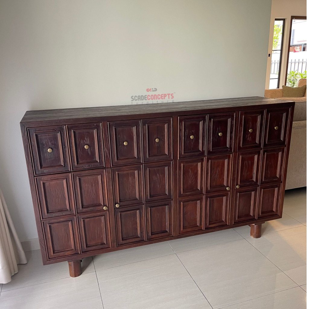 reclaimed teak sideboard dark brown