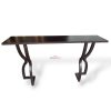 dark teak wood console table