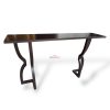 dark teak wood console table