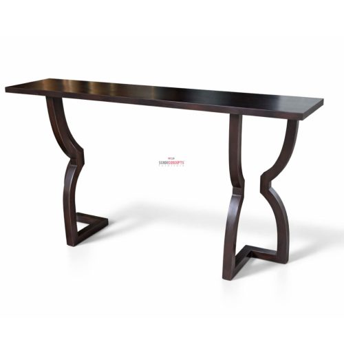 Dark teak console table