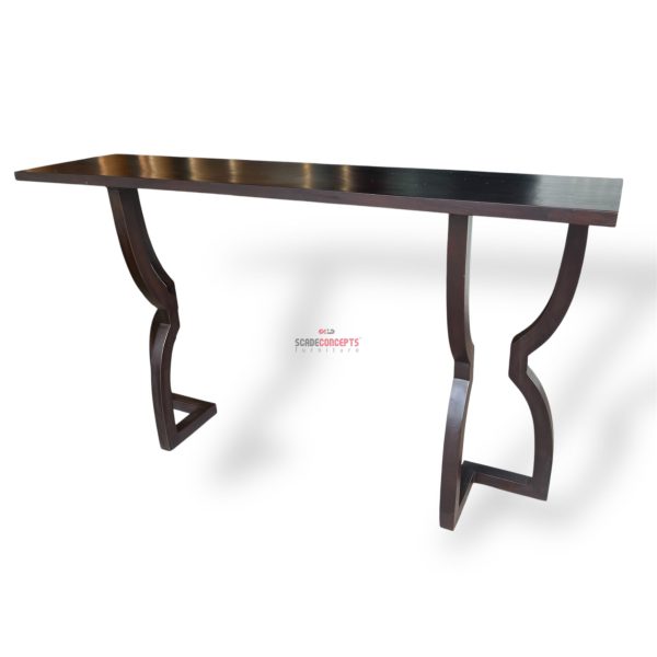 dark teak wood console table