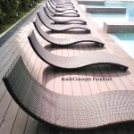 Commercial Projects black wicker curved loungers poolside project  150x150