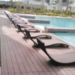 Commercial Projects black wicker curved loungers poolside project condo  150x150