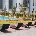 Commercial Projects black wicker loungers project condominium poolside  150x150