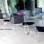 Commercial Projects stainless steel chairs sidetable poolside outdoor 1  150x150