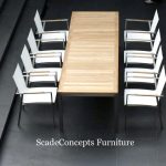 Commercial Projects stainless steel teak batyline dining set extandable  150x150