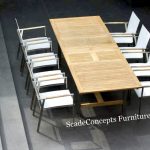 Commercial Projects stainless steel teak batyline dining set extandable 1  150x150