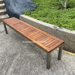 Commercial Projects stainless steel teak wood bench 150x150