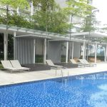 Commercial Projects stainless steel white batyline loungers poolside apartment outdoor 1 150x150