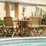 Commercial Projects teak wood folding set outdoor  150x150