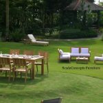 Commercial Projects teak wood garden patio dining set sofa set  150x150