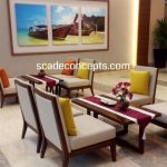 Commercial Projects teak wood sofa set single seat walnut  150x150