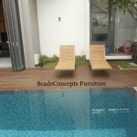 Commercial Projects teak wood stainless steel loungers poolside  150x150