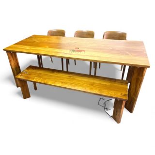 teak wood dining table set(1)