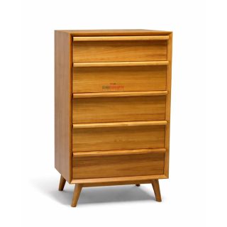 tall teak wood chest drawer
