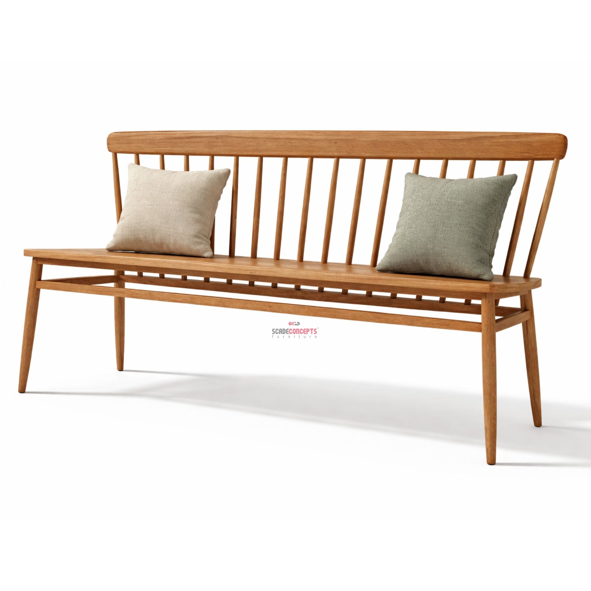 Rhodes teakwood bench side