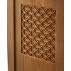 carved teak wood cabinet close