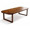 oval teak wood dining table