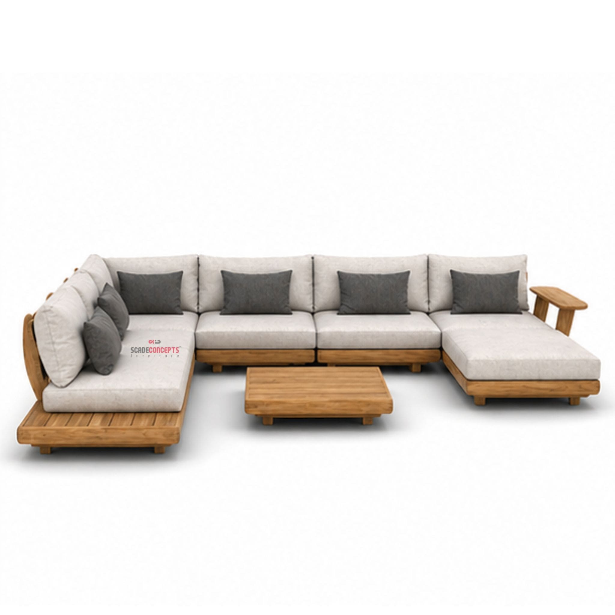 Orlan Premium Teak Sofa front